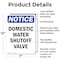 Signmission Domestic Water Shutoff Valve, 7 in W x Rectangle, Aluminum OS-2PACK-NS-A-710-V-11455 - alternate 3